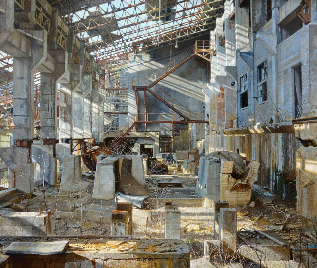 橋本大輔の絵画作品。廃墟。Daisuke Hashimoto painting, ruins